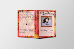 Colored Autumn Funeral Template Colored Autumn Funeral Template
