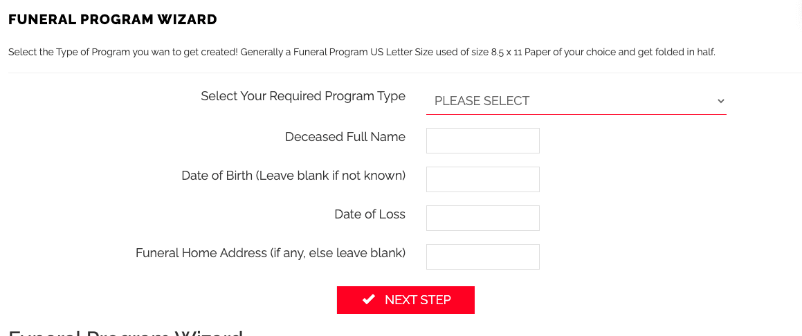 Easy Funeral Program Maker Software