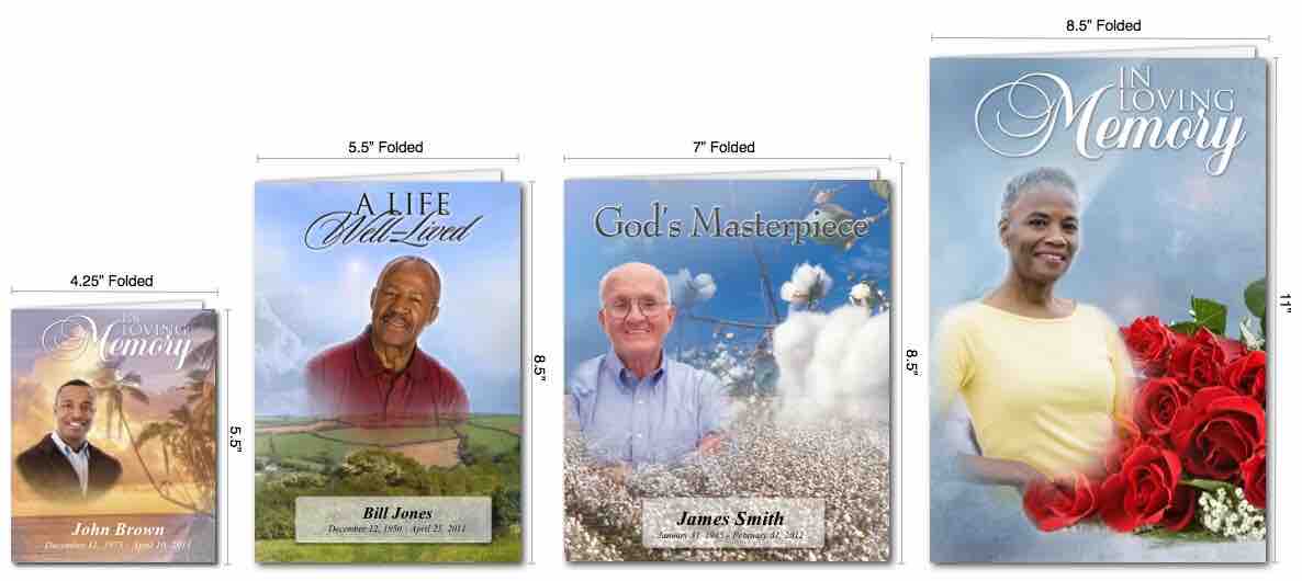 Obituary Templates different sizes available Obituary Templates different sizes available