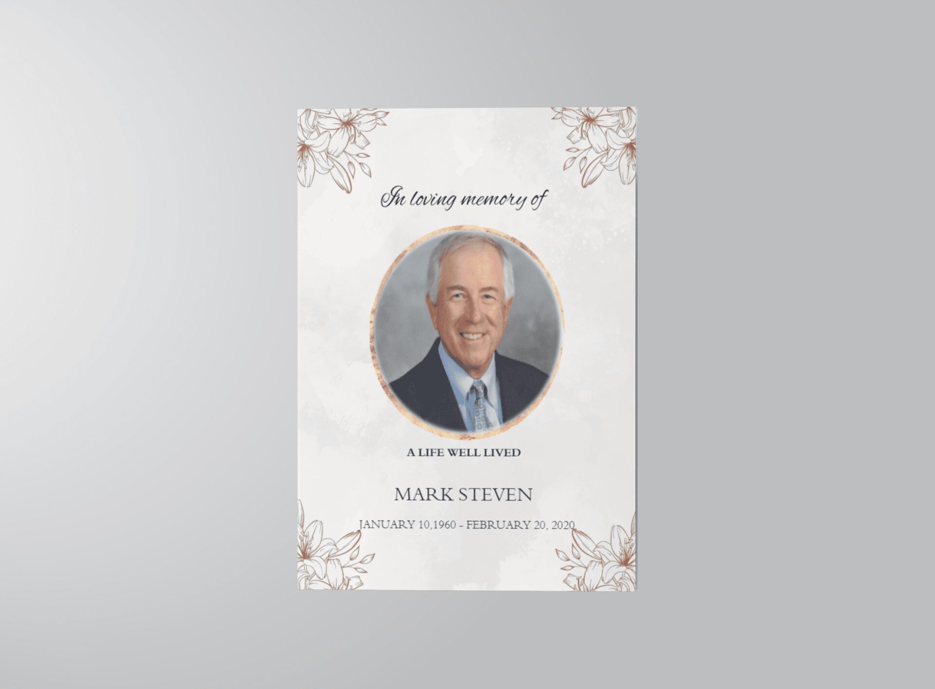 funeral obituary template