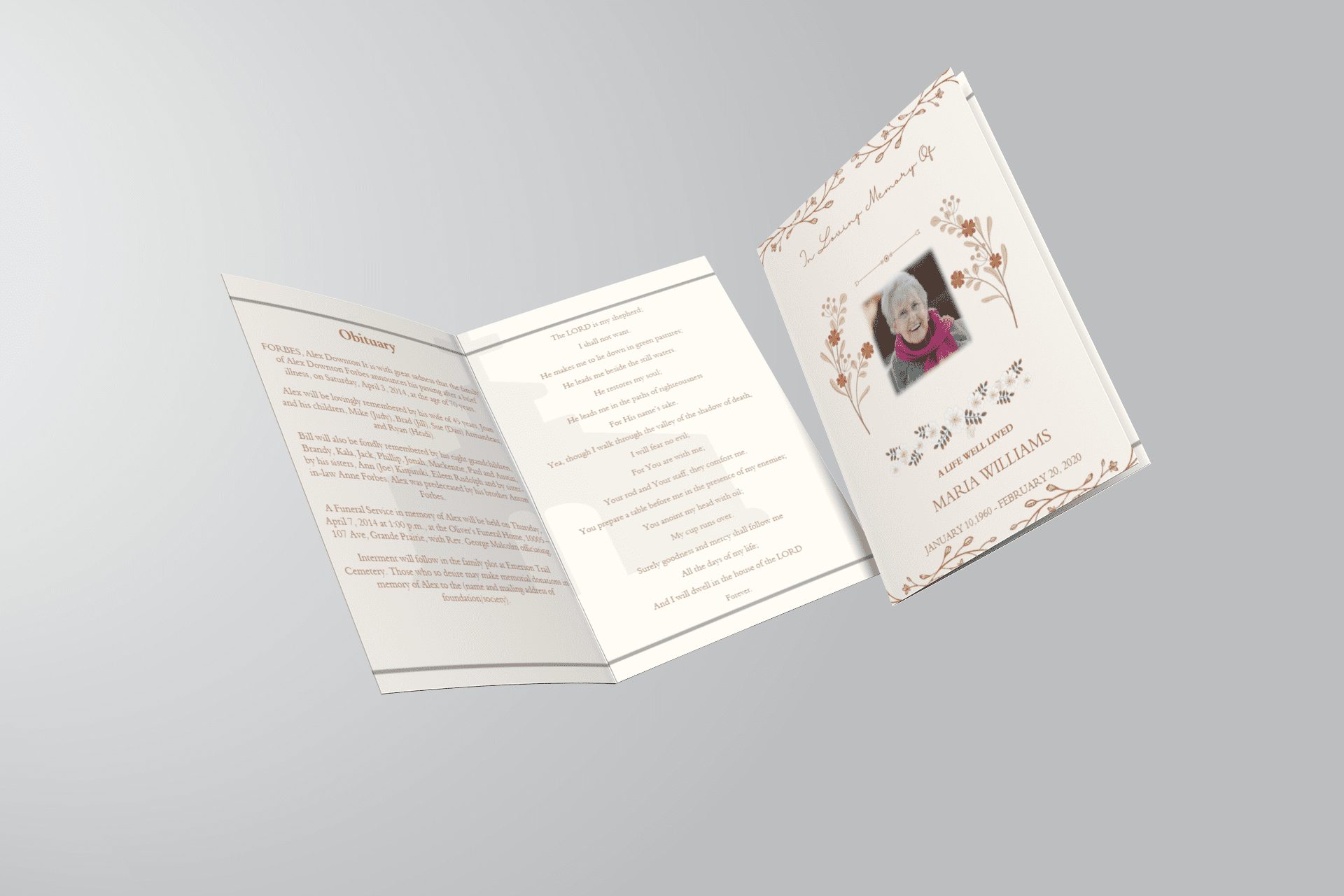 custom memorial card