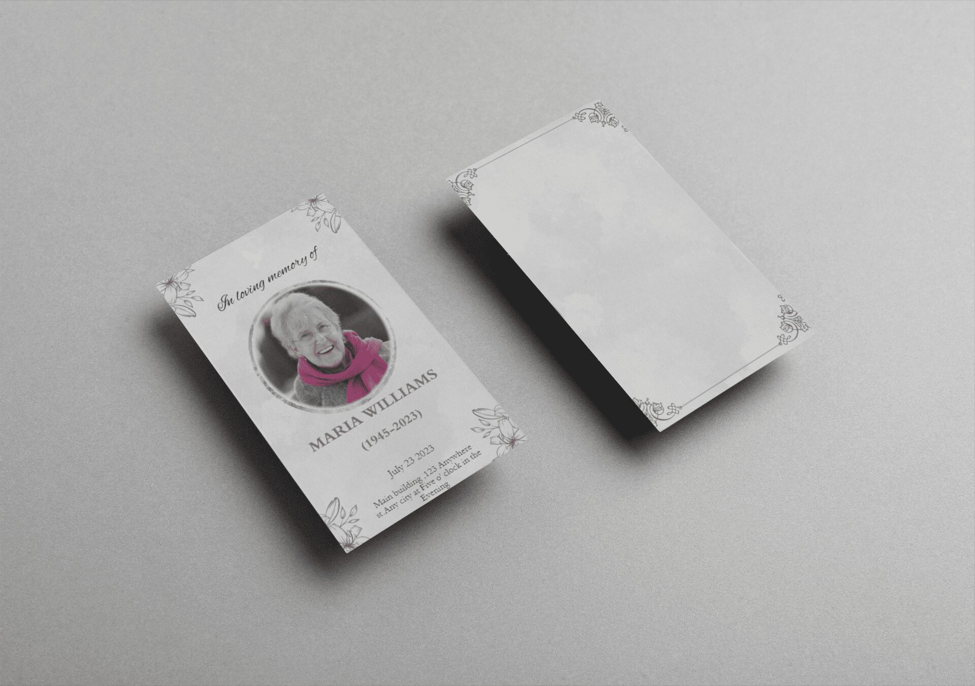 Personalized Prayer Cards for Funerals