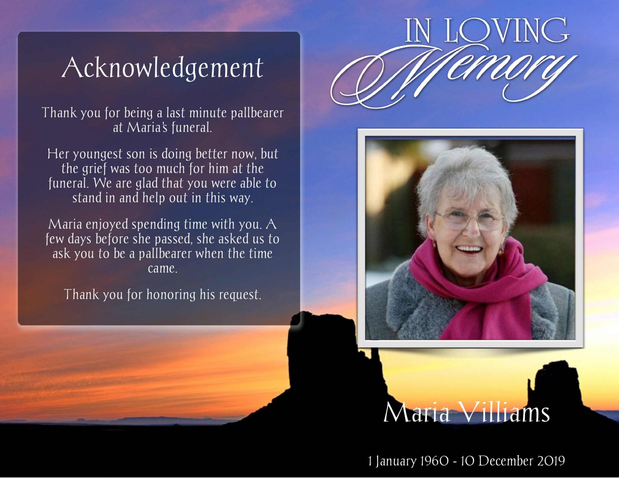 Sunset Funeral Program Template - Image 5