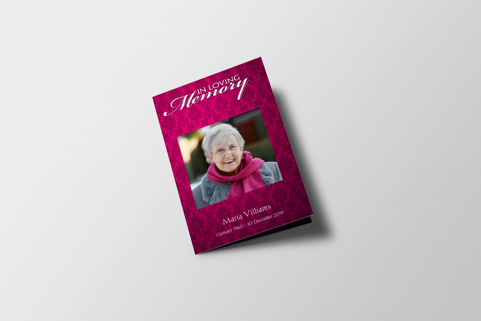 Women Vintage Funeral Program Template