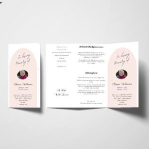 Tri-Fold Funeral Program